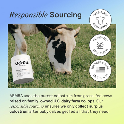 ARMRA Colostrum Powder | Gut Health & Bloating | Skin & Hair | Immunity | Keto, Gluten & Fat-Free | 90 Servings